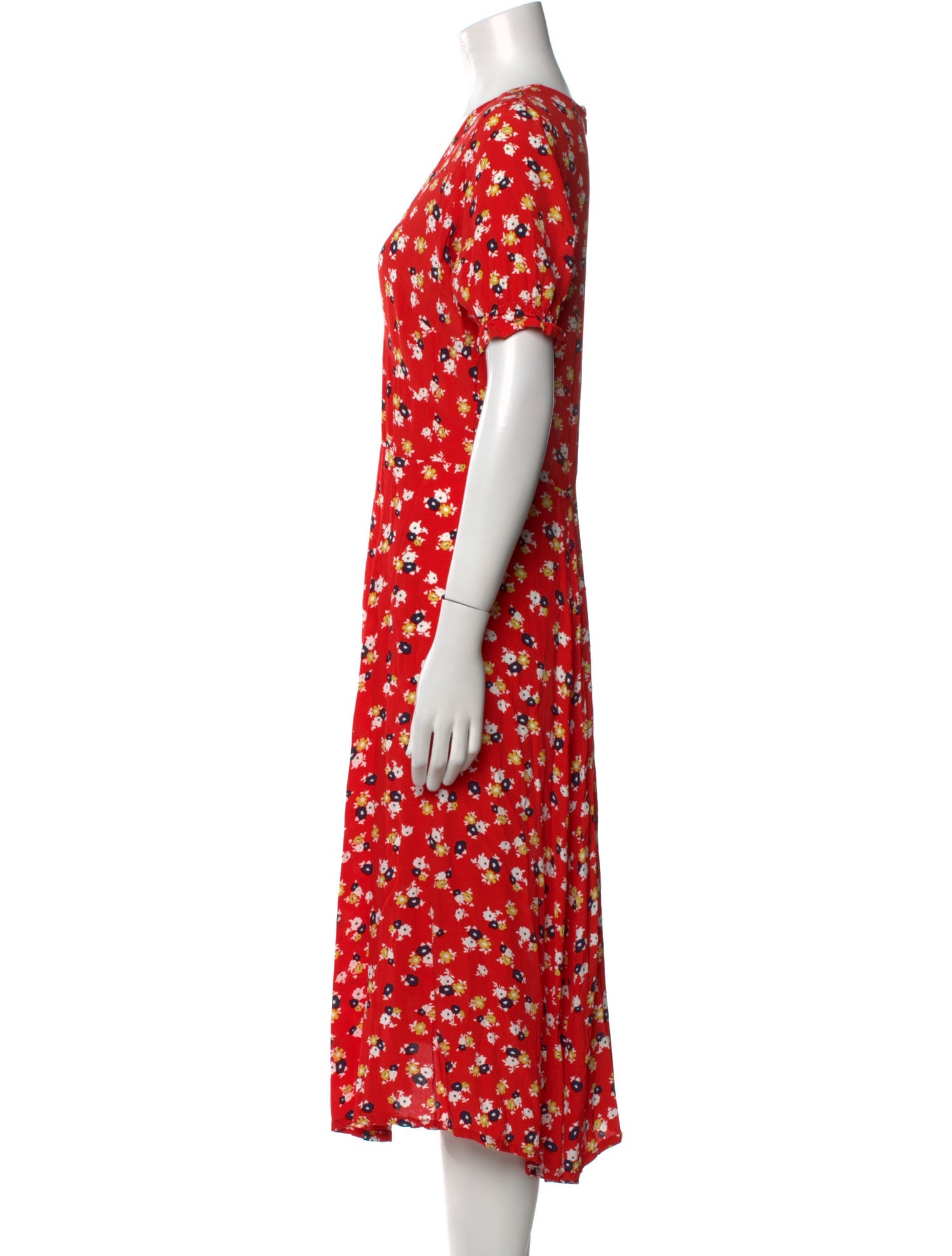 Faithfull The Brand Floral Print Midi Length Dress