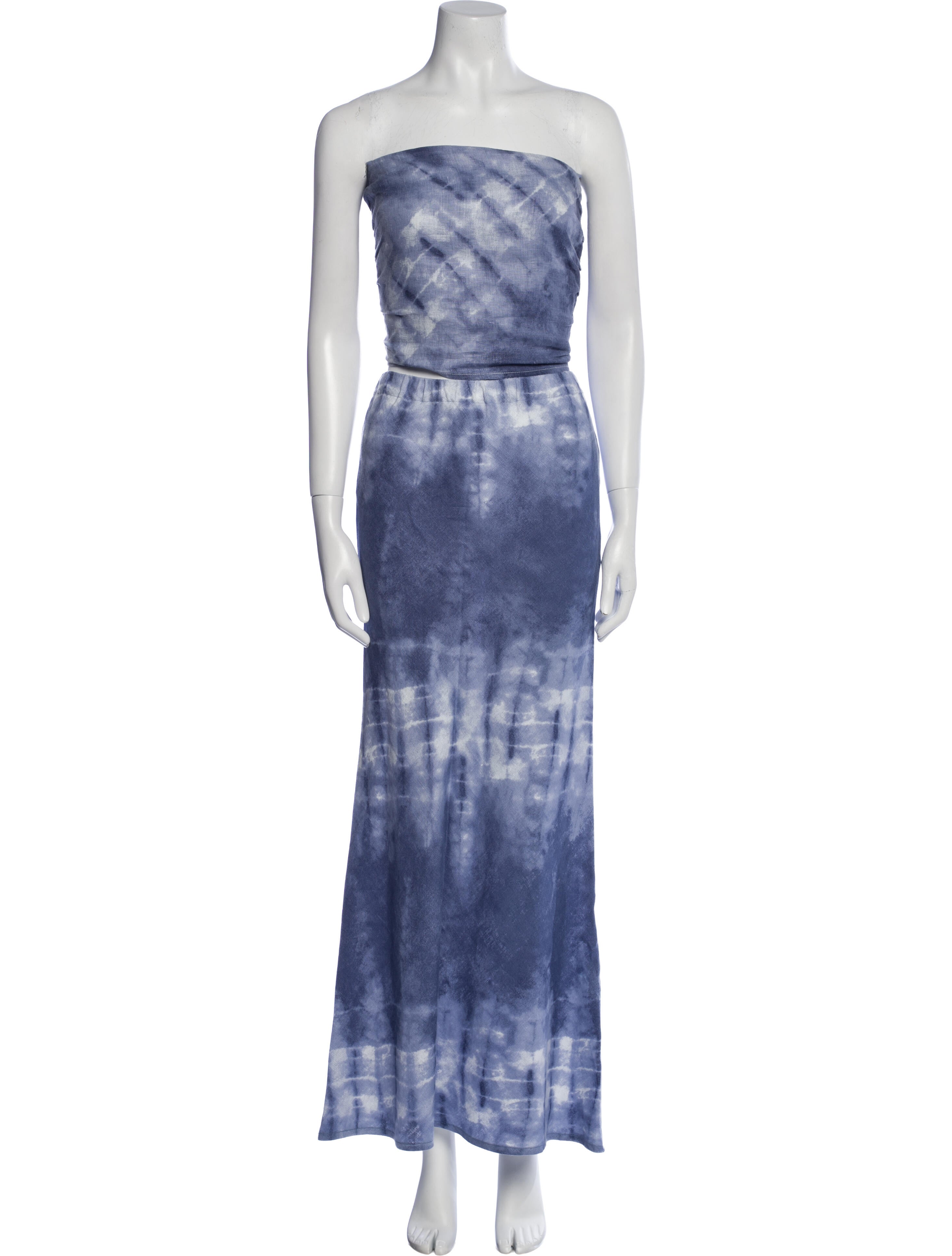 Faithfull The Brand Linen Tie-Dye Print Skirt Set