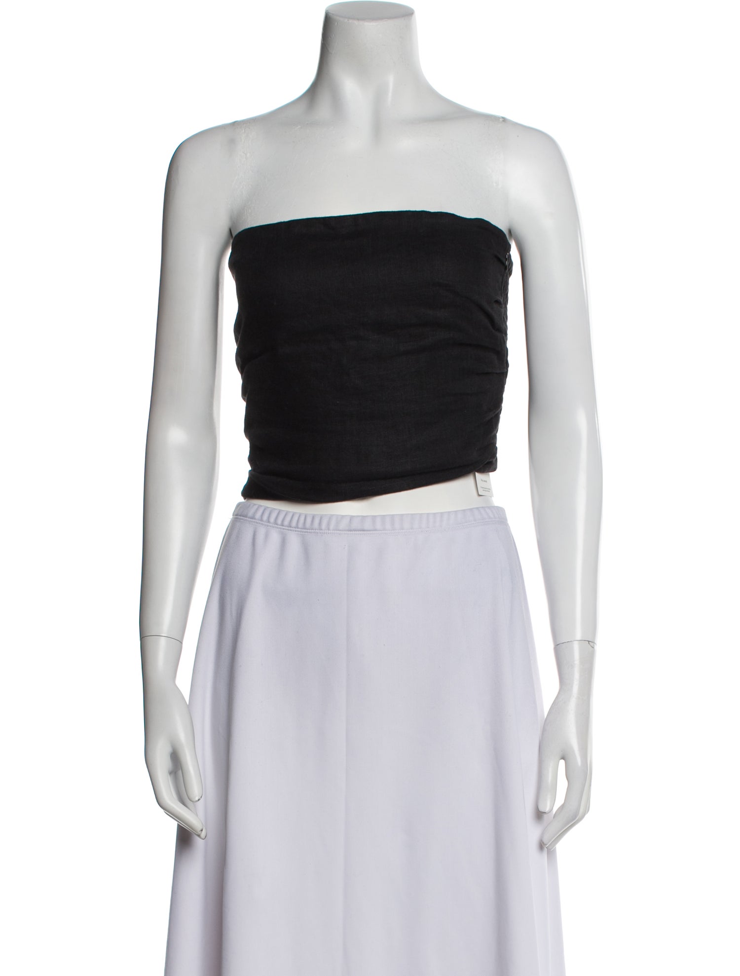 Faithfull The Brand Linen Strapless Crop Top