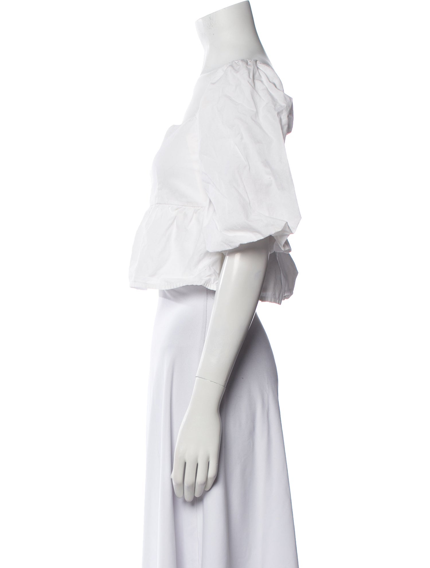 Faithfull The Brand Square Neckline Short Sleeve Crop Top