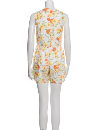 Faithfull The Brand Printed Plunge Neckline Romper