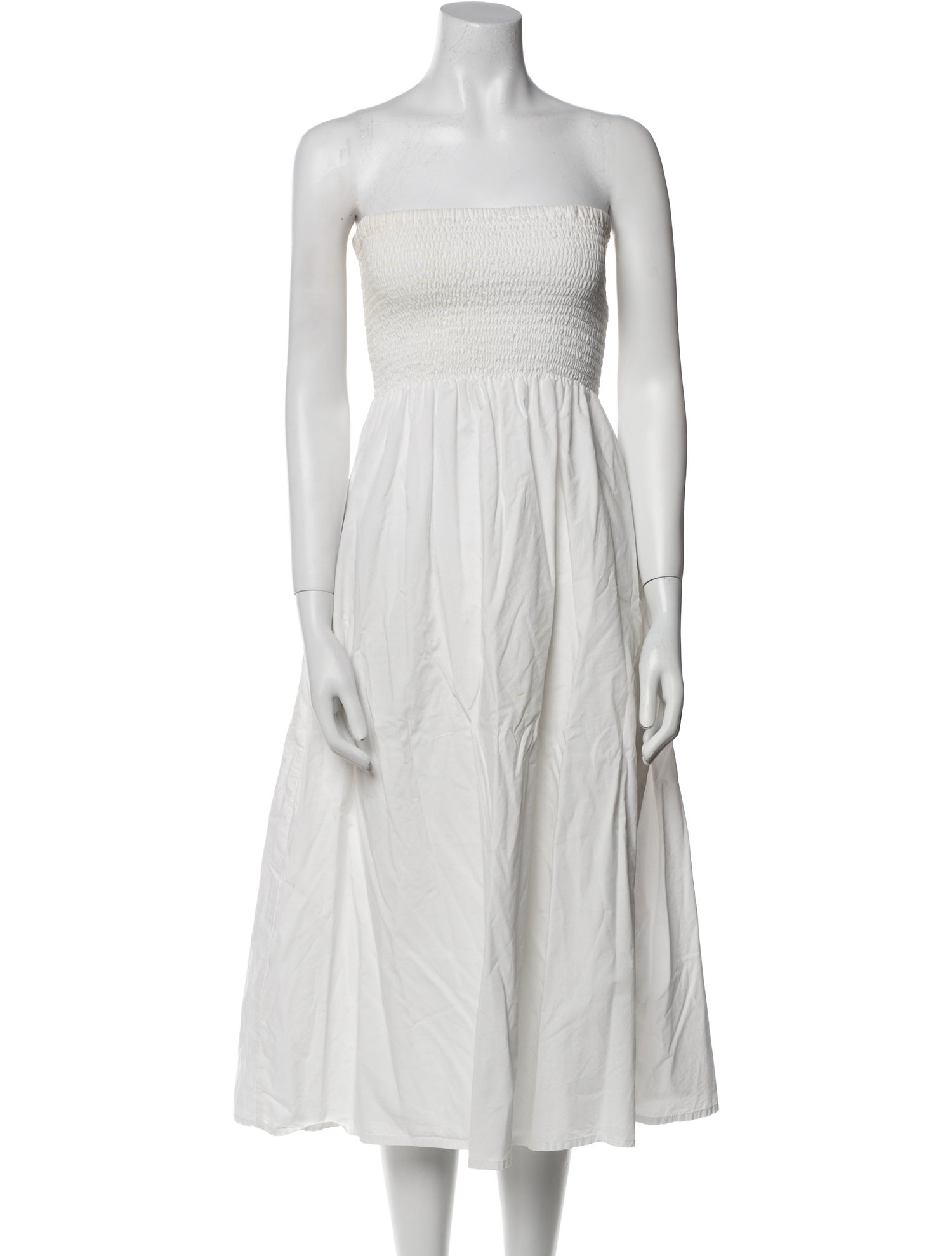 Faithfull The Brand Strapless Knee-Length Dress