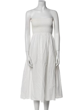 Faithfull The Brand Strapless Knee-Length Dress