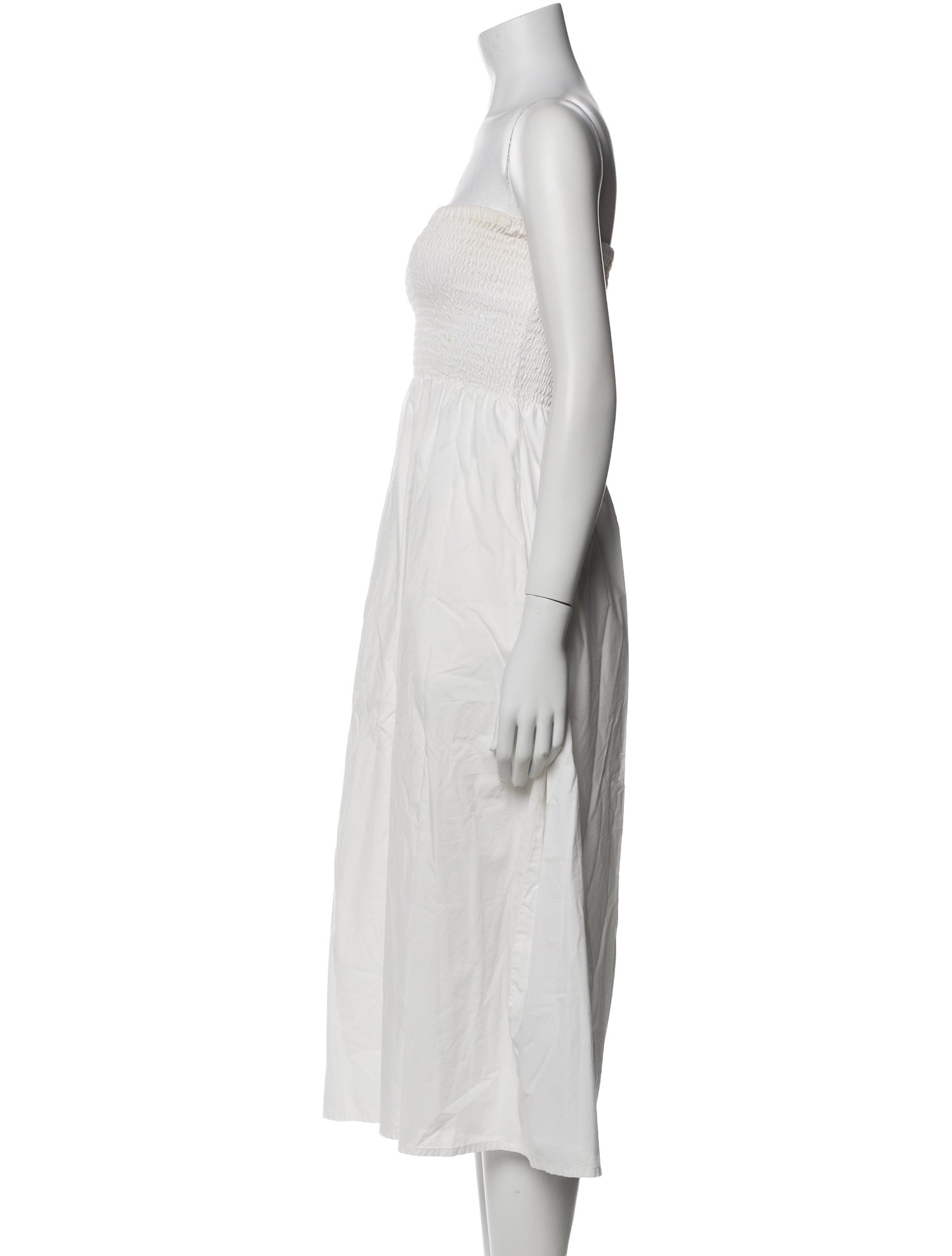 Faithfull The Brand Strapless Knee-Length Dress