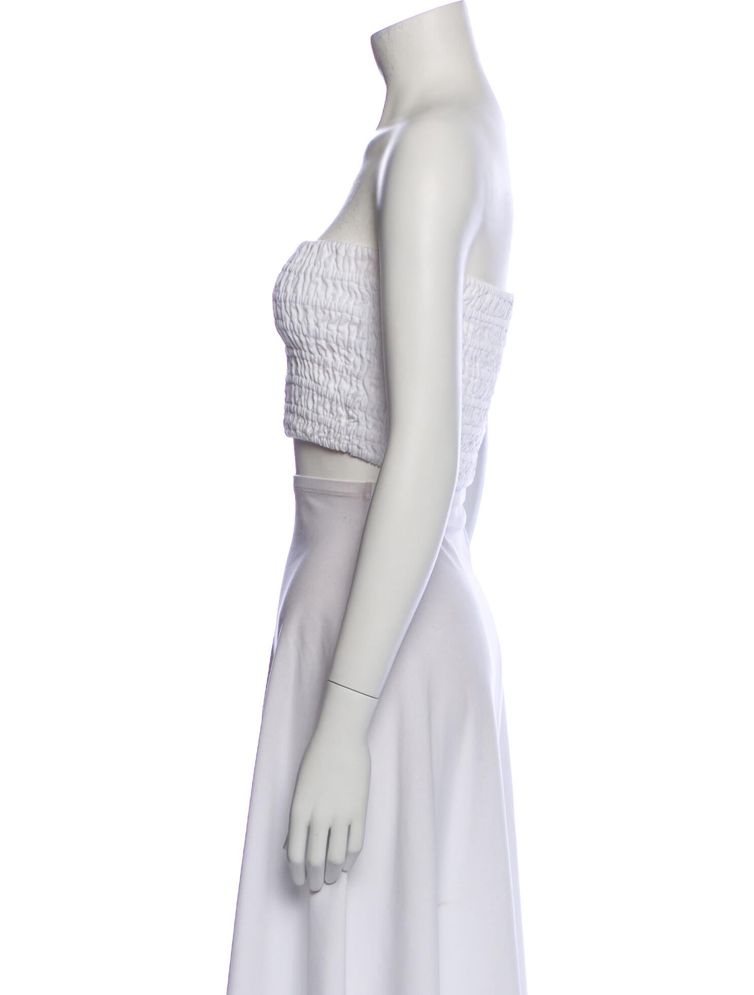 Faithfull The Brand Linen Strapless Crop Top