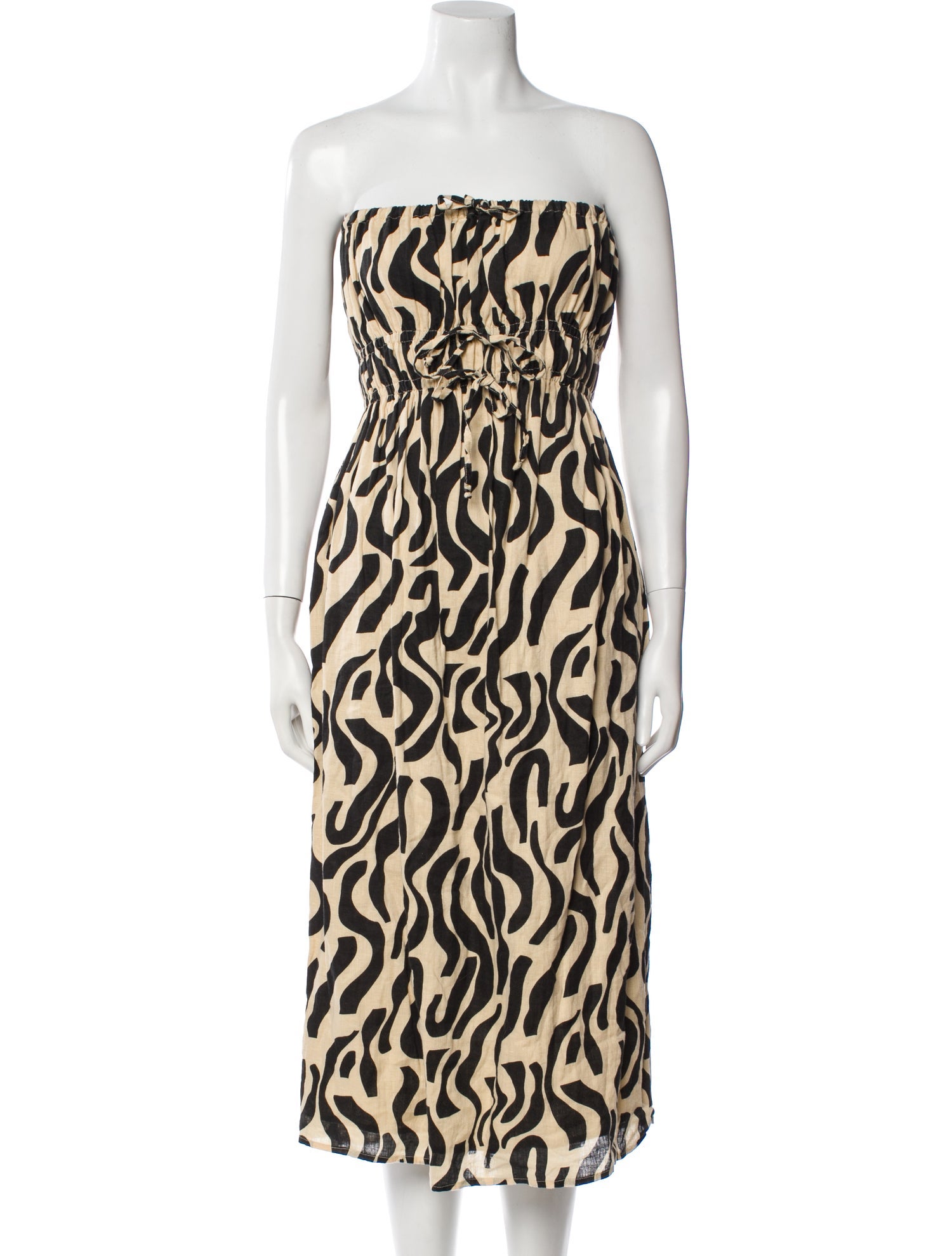 Faithfull The Brand Linen Knee-Length Dress