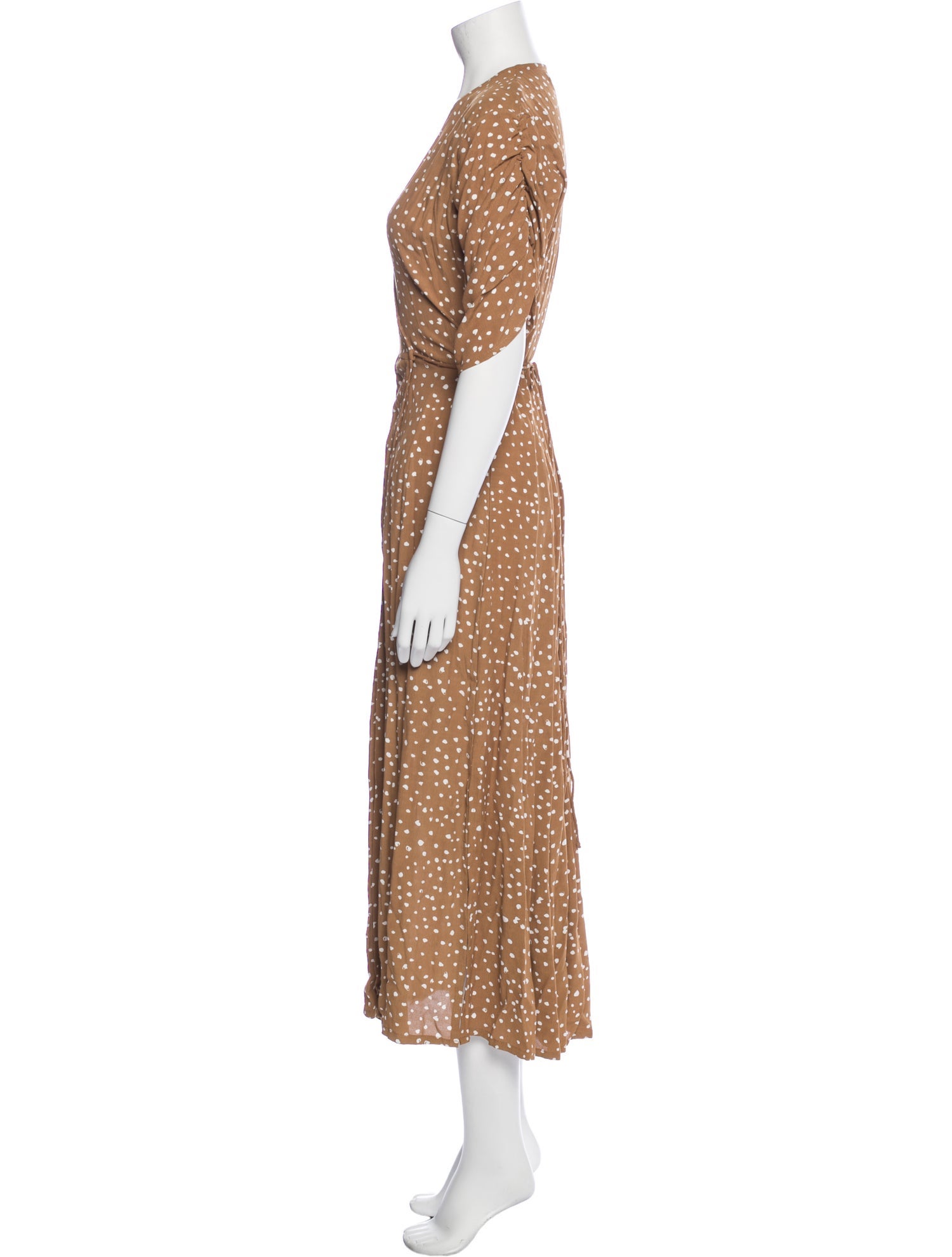Faithfull The Brand Polka Dot Print Long Dress