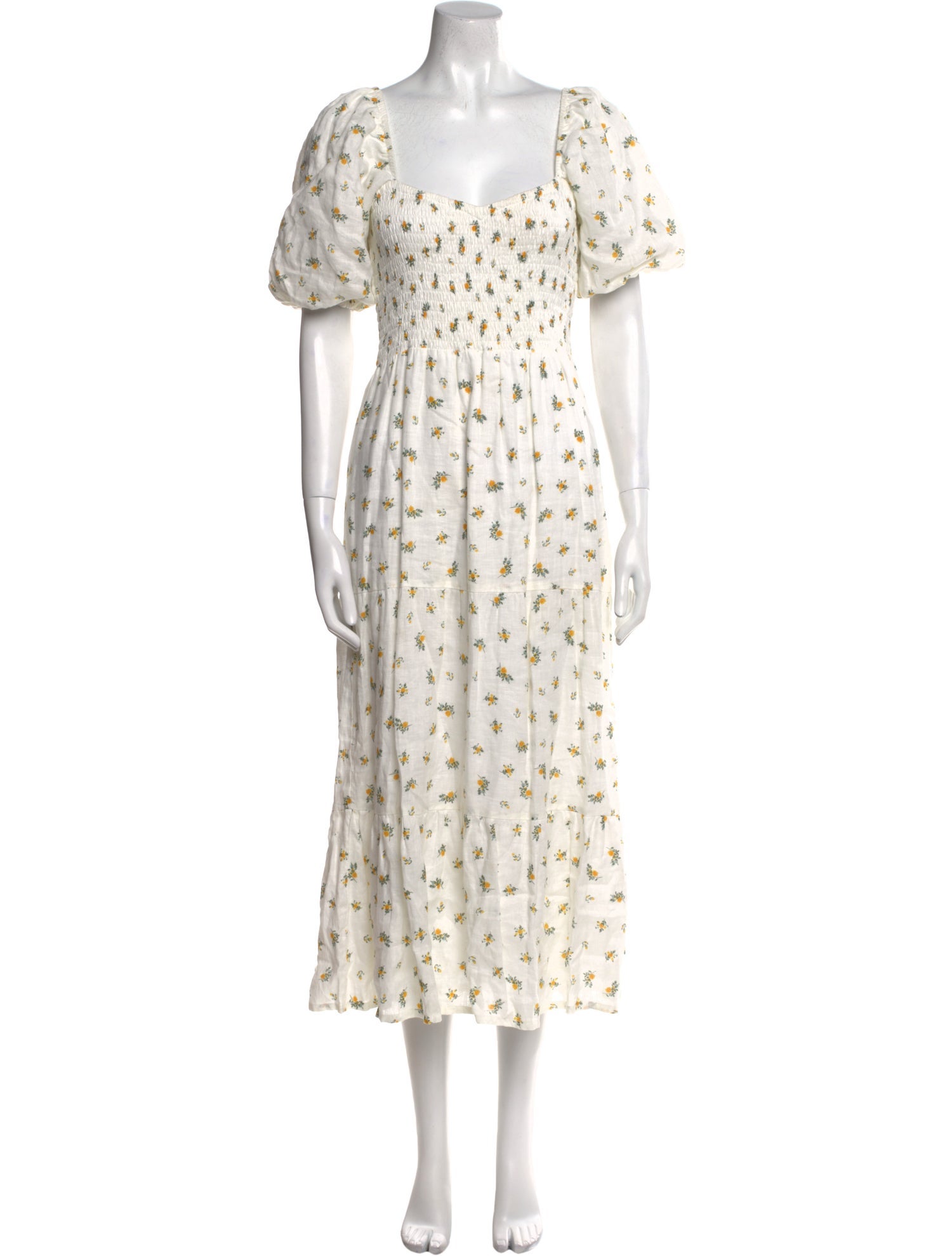 Faithfull The Brand Linen Midi Length Dress