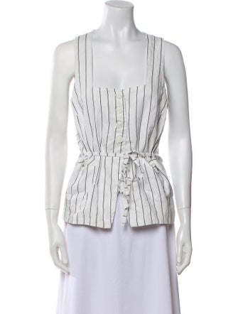 Faithfull The Brand Linen Striped Top