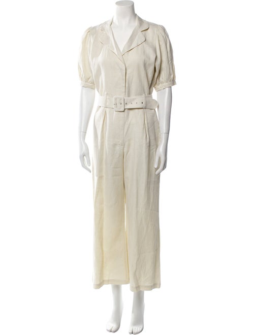 Faithfull The Brand Linen V-Neck Jumpsuit