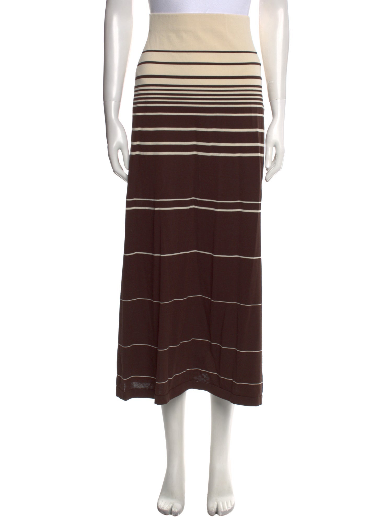 Faithfull The Brand Striped Midi Length Skirt w/ Tags