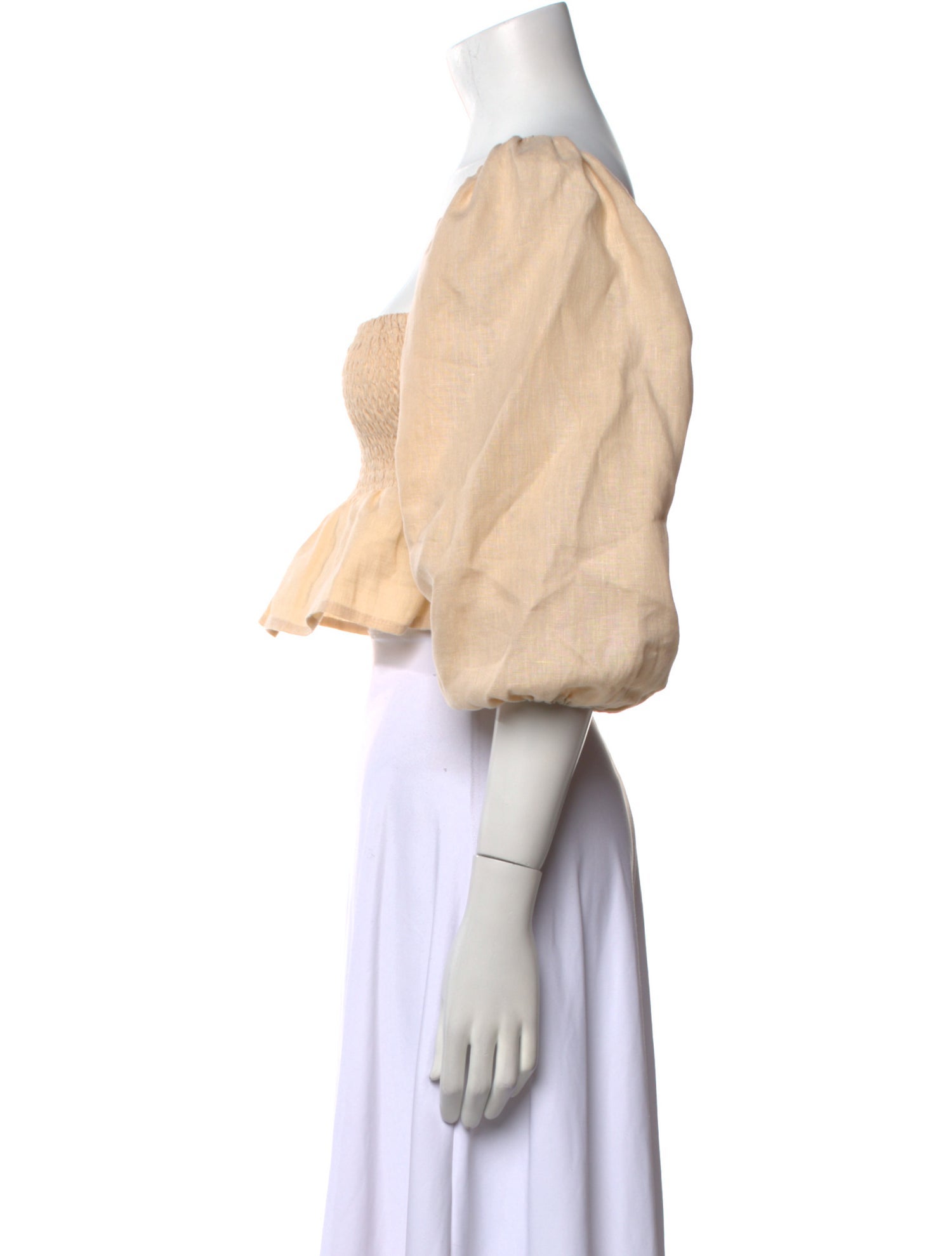 Faithfull The Brand Linen Square Neckline Crop Top