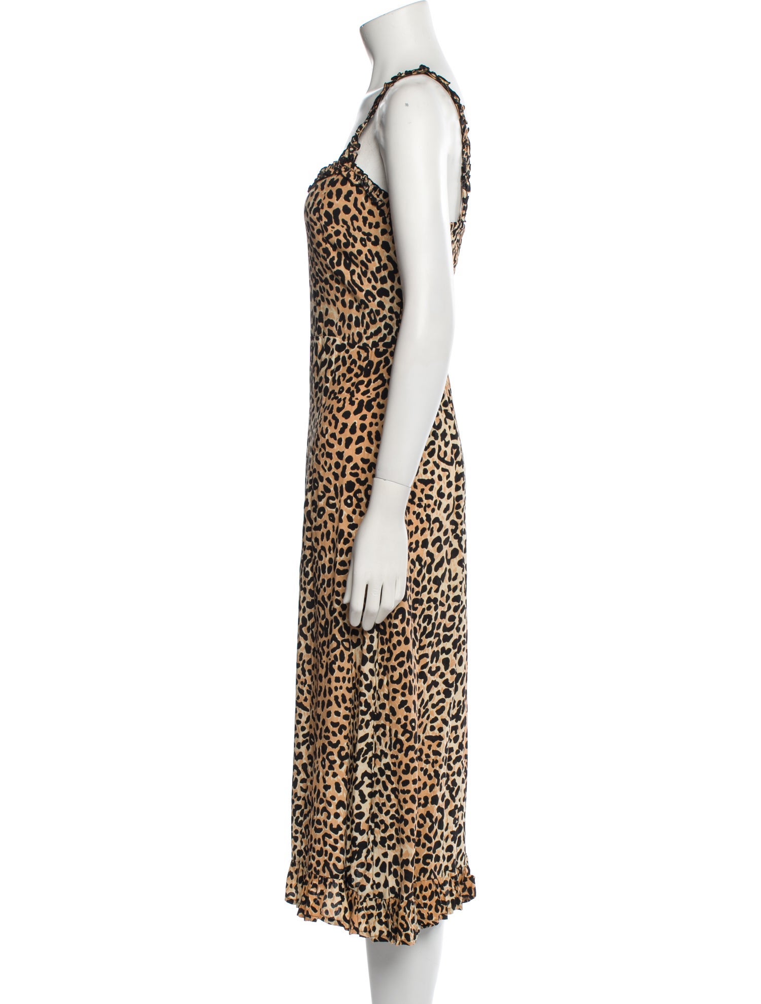 Faithfull The Brand Animal Print Midi Length Dress w/ Tags