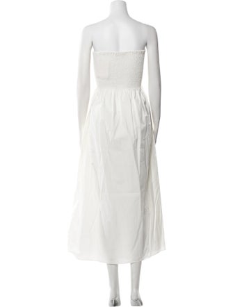 Faithfull The Brand Strapless Midi Length Dress