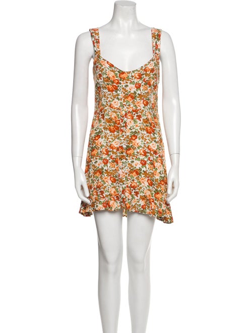Faithfull The Brand Floral Print Mini Dress