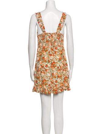 Faithfull The Brand Floral Print Mini Dress