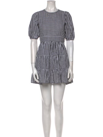 Faithfull The Brand Plaid Print Mini Dress