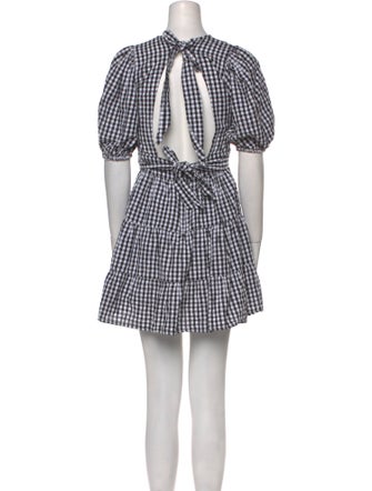 Faithfull The Brand Plaid Print Mini Dress