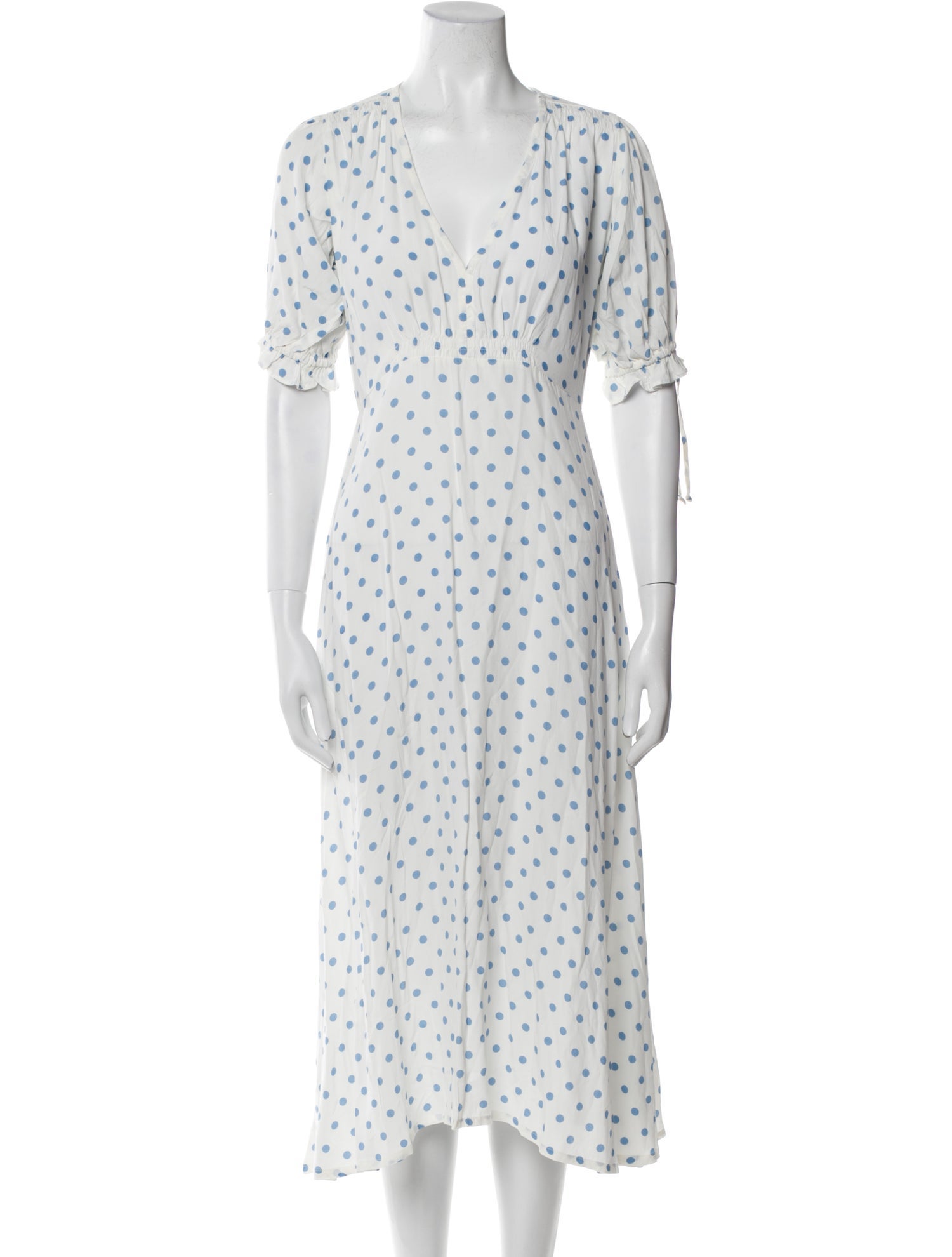 Faithfull The Brand Polka Dot Print Midi Length Dress