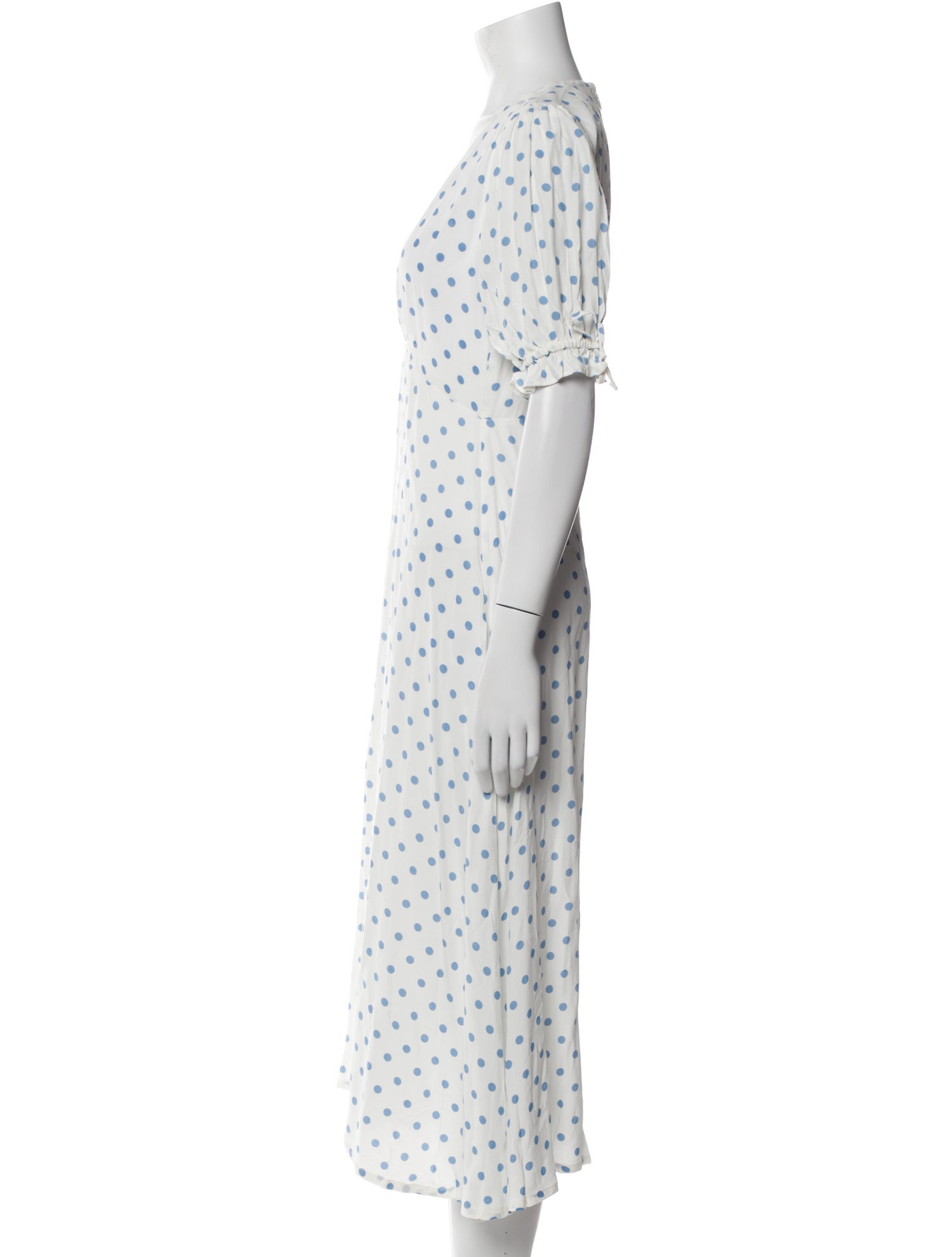 Faithfull The Brand Polka Dot Print Midi Length Dress