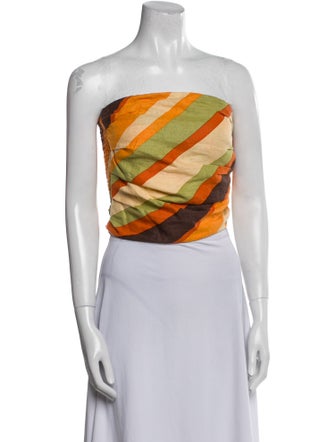 Faithfull The Brand Linen Printed Crop Top