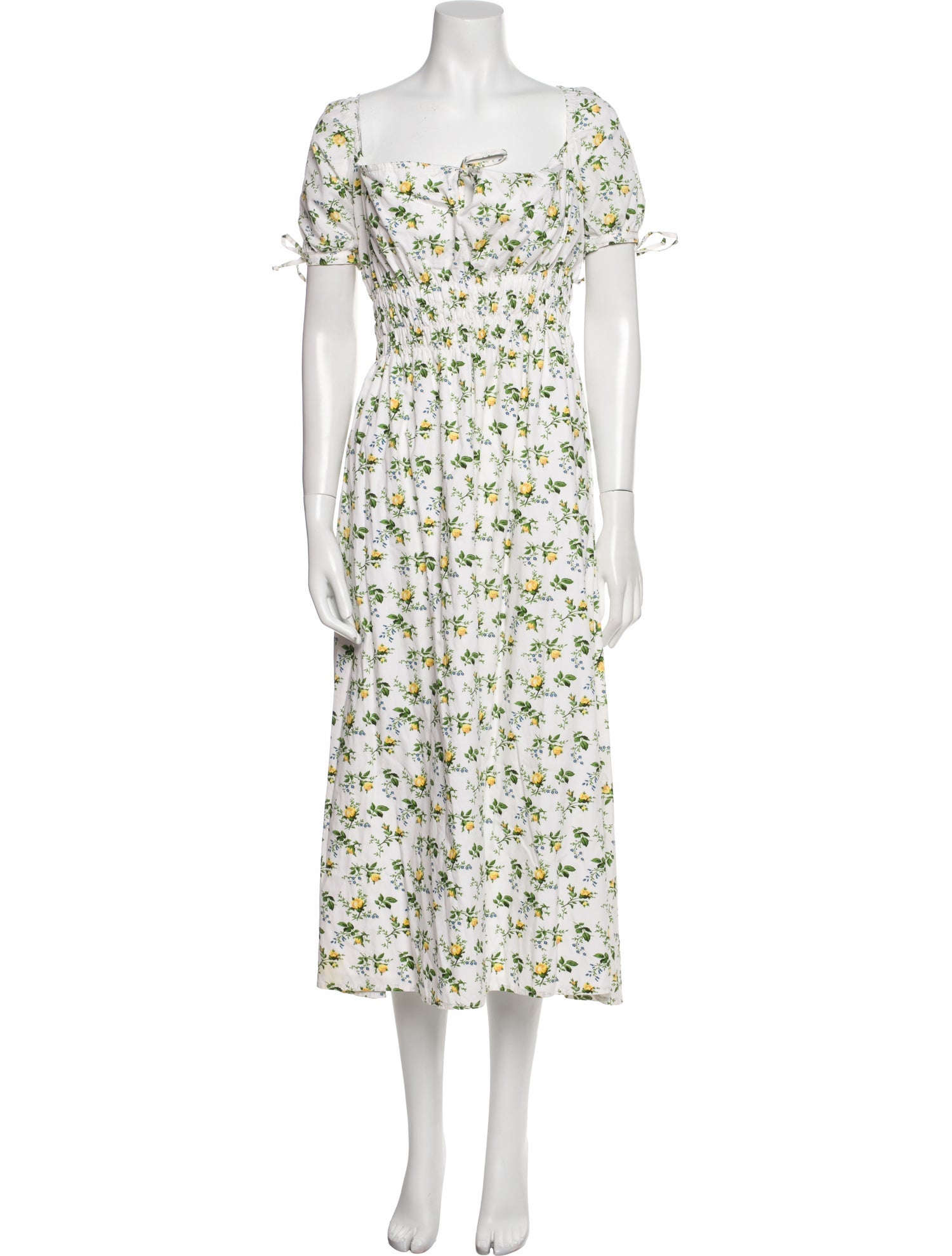 Faithfull The Brand Floral Print Midi Length Dress