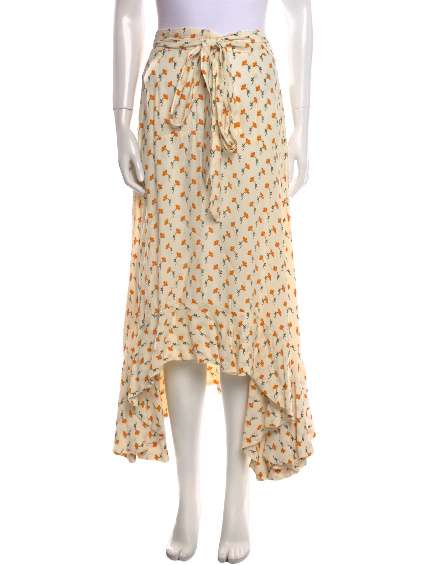 Faithfull The Brand Floral Print Midi Length Skirt