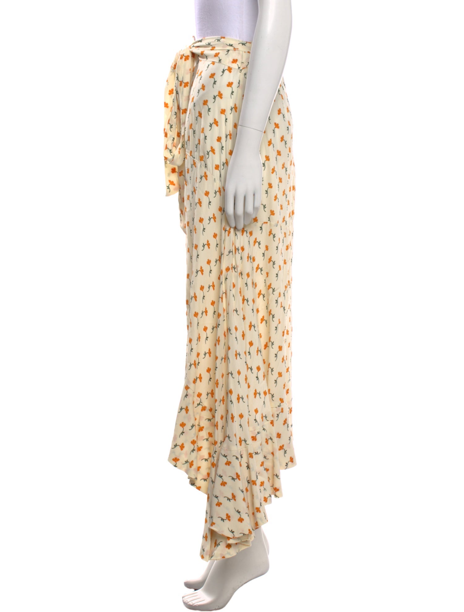 Faithfull The Brand Floral Print Midi Length Skirt