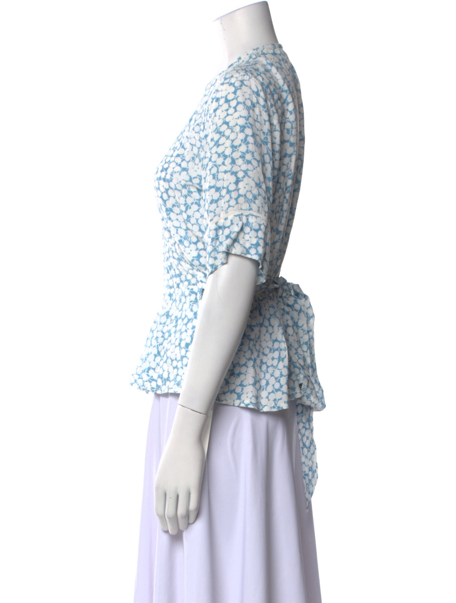 Faithfull The Brand Floral Print V-Neck Blouse