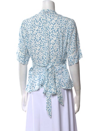 Faithfull The Brand Floral Print V-Neck Blouse