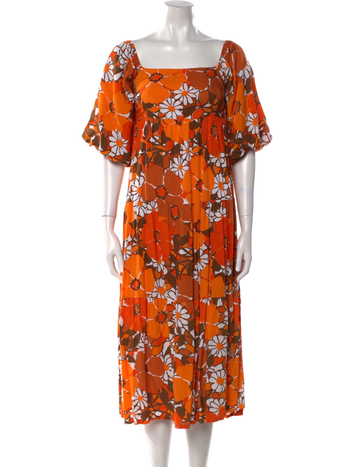 Faithfull The Brand Floral Print Midi Length Dress
