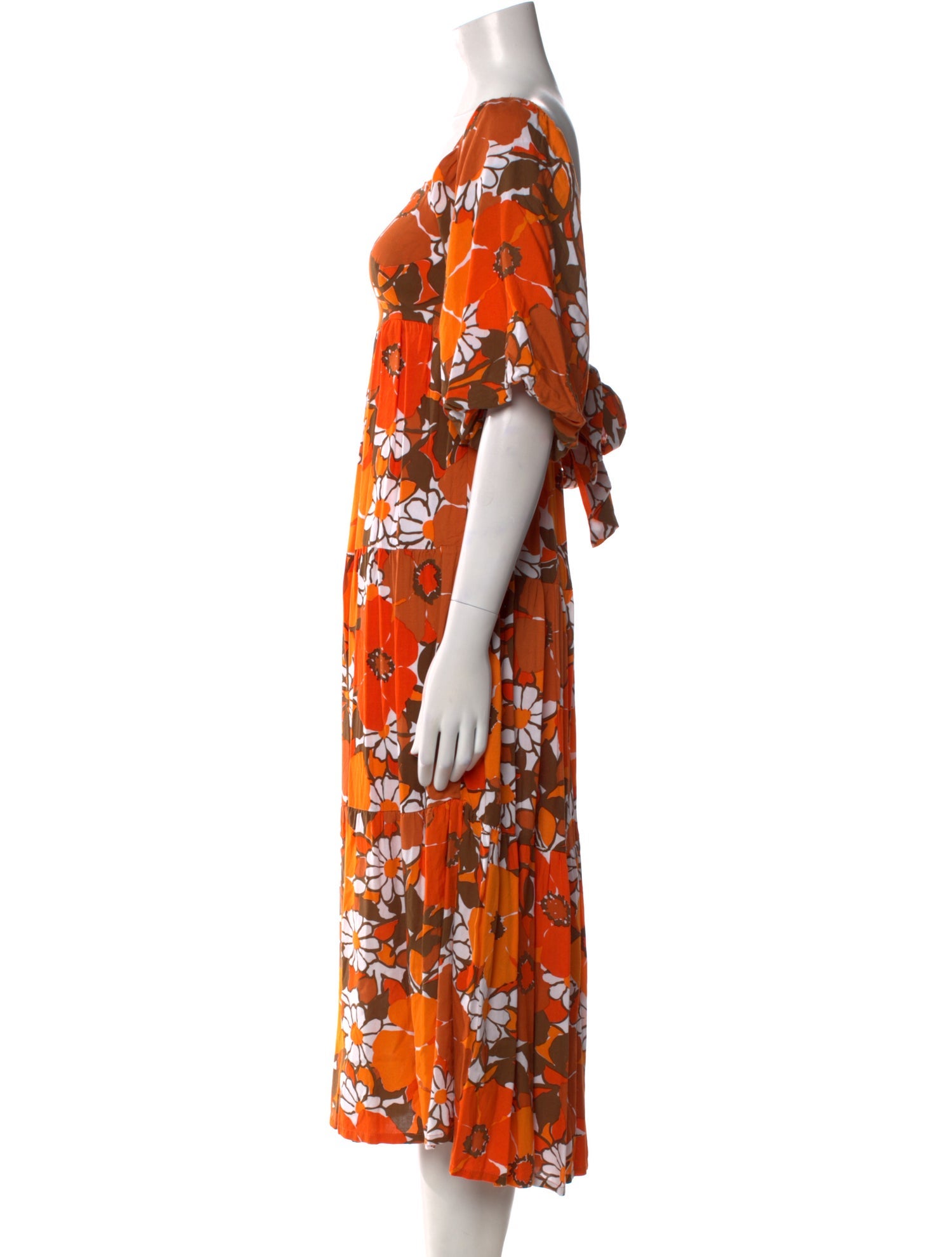 Faithfull The Brand Floral Print Midi Length Dress