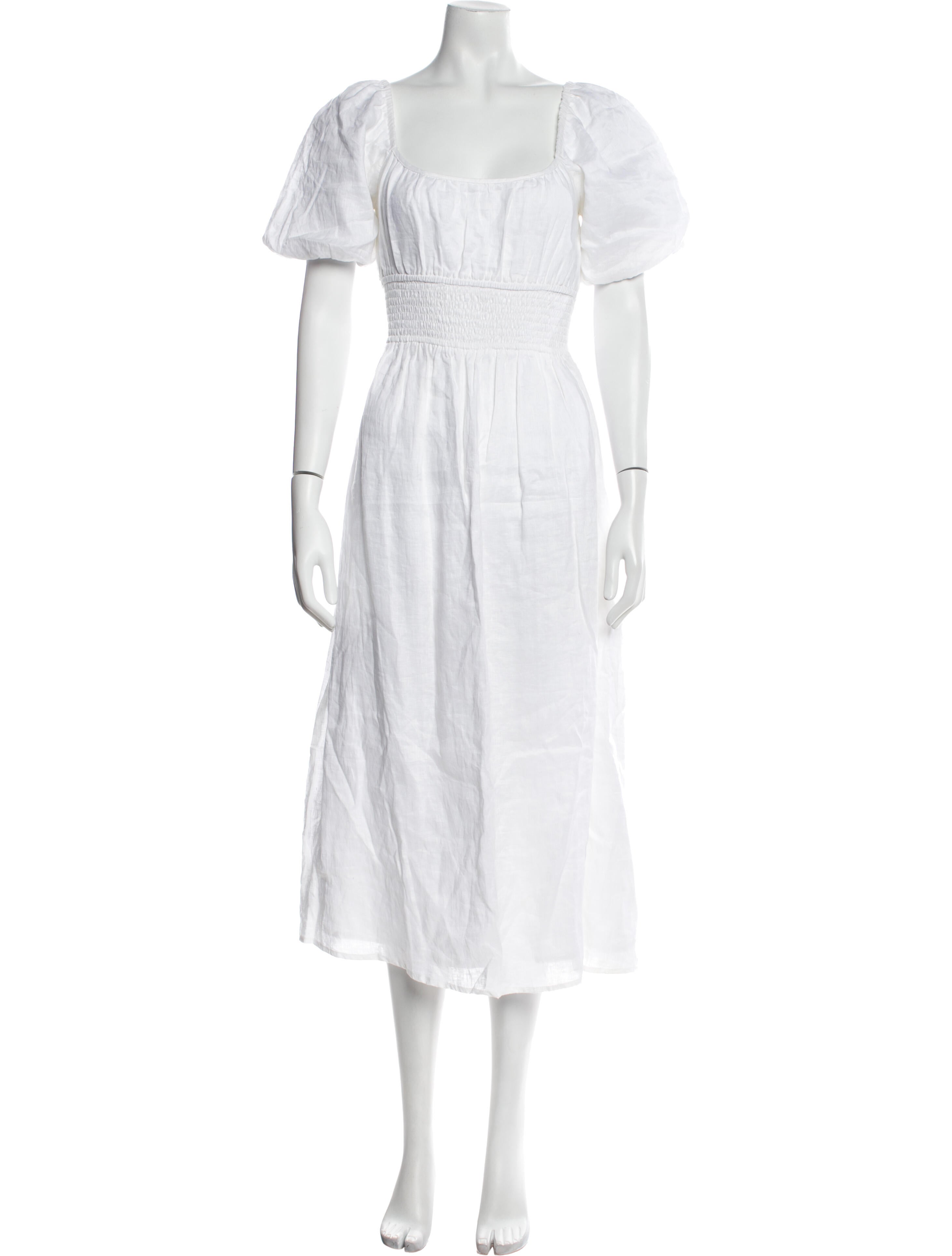 Faithfull The Brand Linen Midi Length Dress