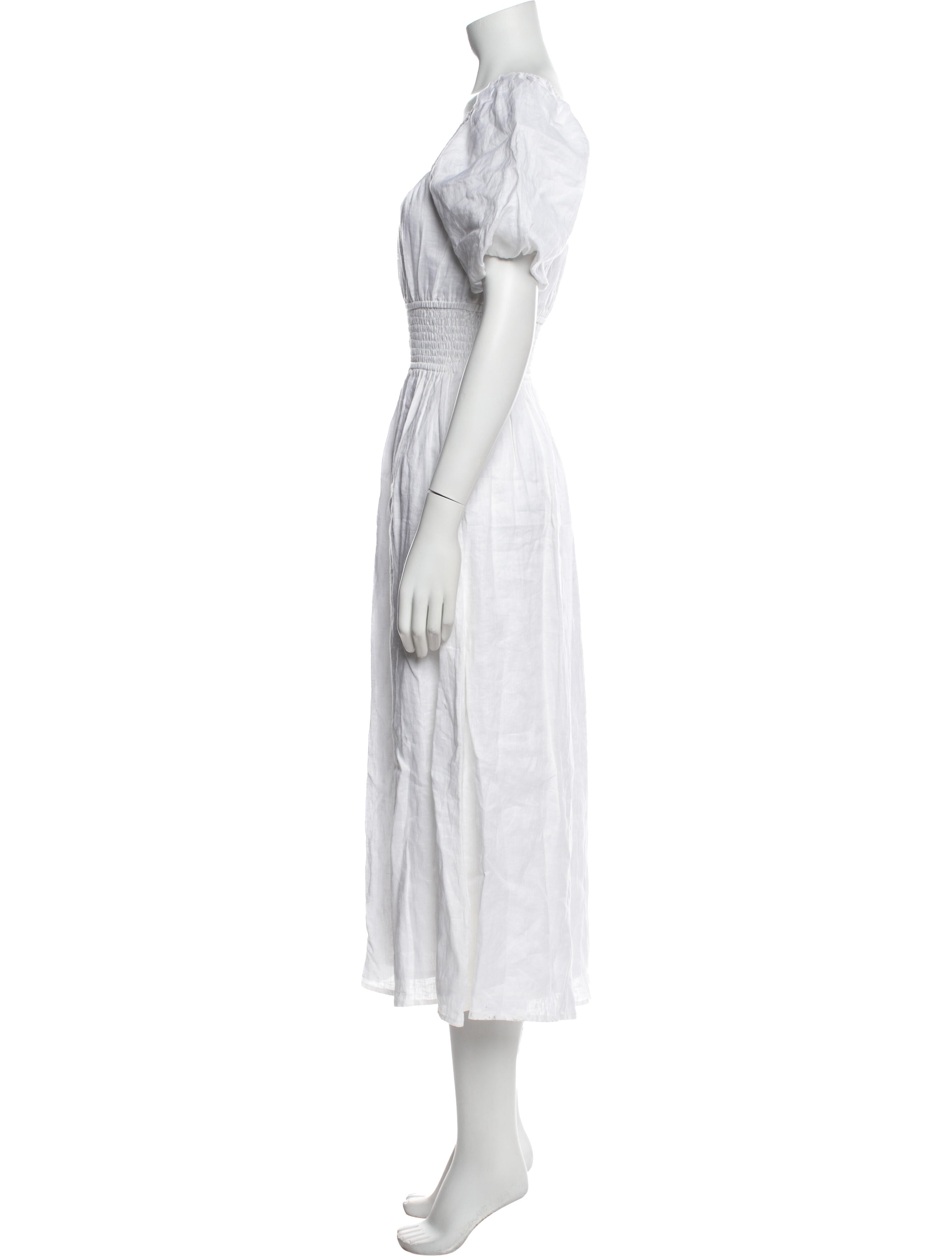 Faithfull The Brand Linen Midi Length Dress