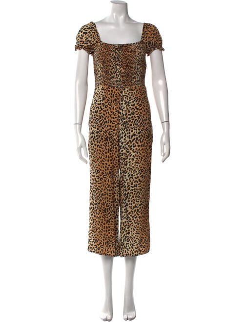 Faithfull The Brand Floral Print Square Neckline Jumpsuit