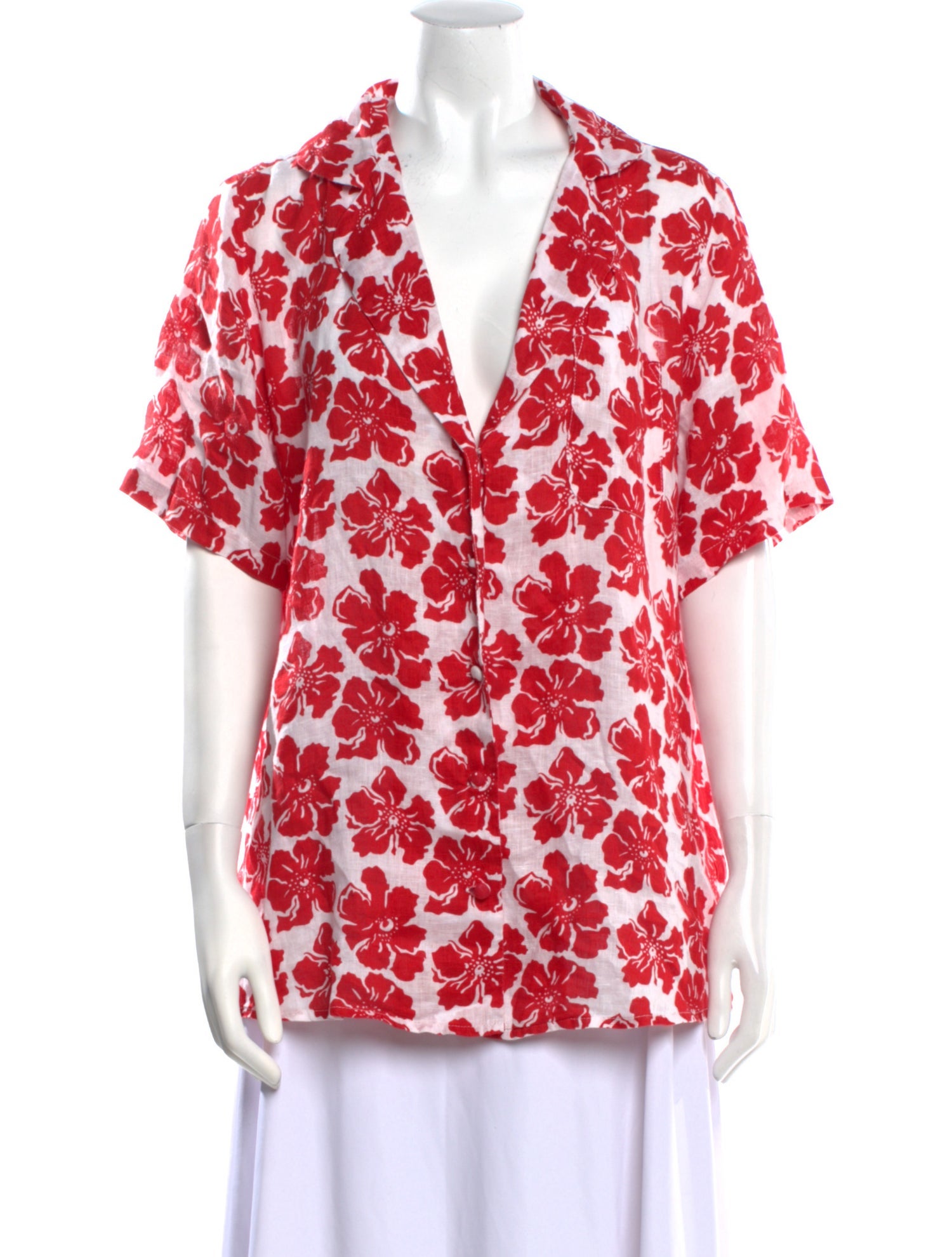 Faithfull The Brand Linen Floral Print Tunic