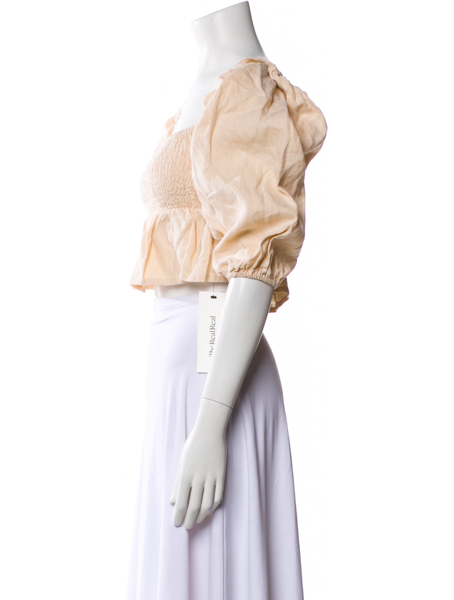 Faithfull The Brand Linen Square Neckline Crop Top