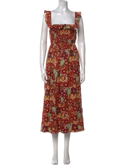 Faithfull The Brand Linen Midi Length Dress