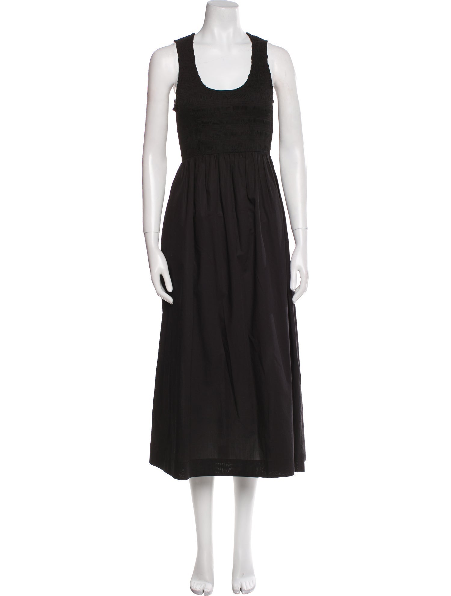 Faithfull The Brand Scoop Neck Midi Length Dress