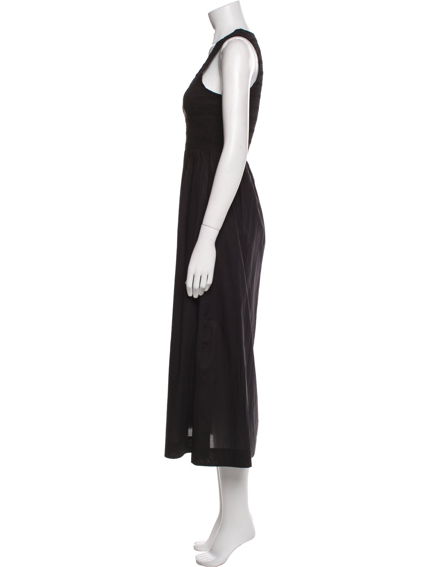 Faithfull The Brand Scoop Neck Midi Length Dress