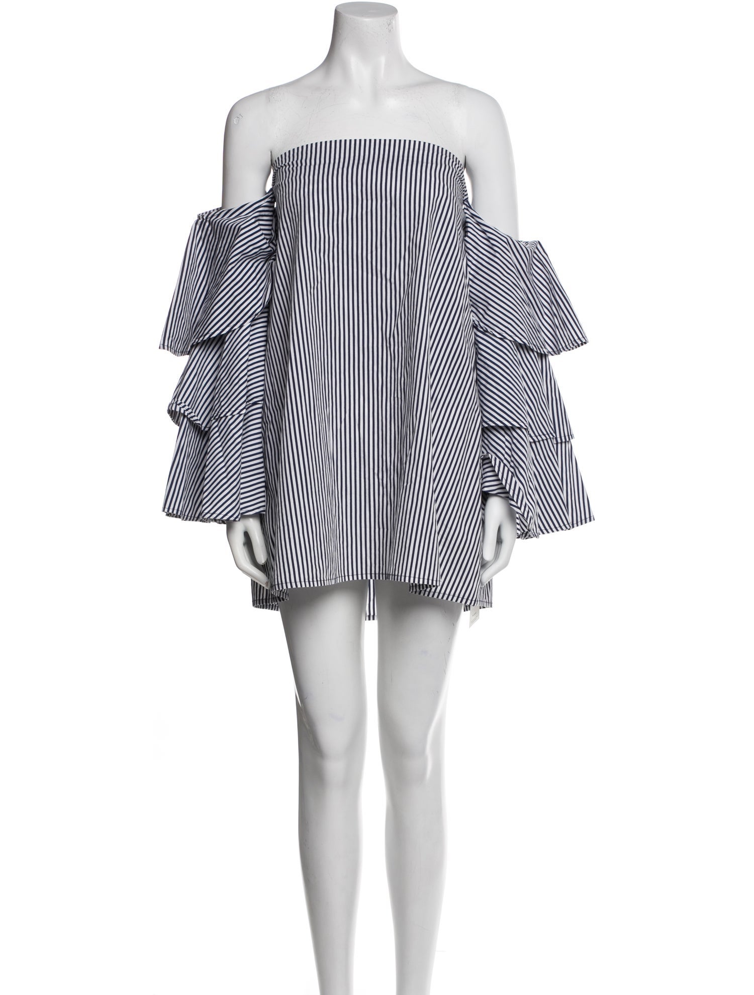 Faithfull The Brand Striped Off-The-Shoulder Tunic