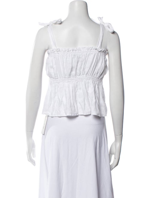 Faithfull The Brand Linen Square Neckline Crop Top