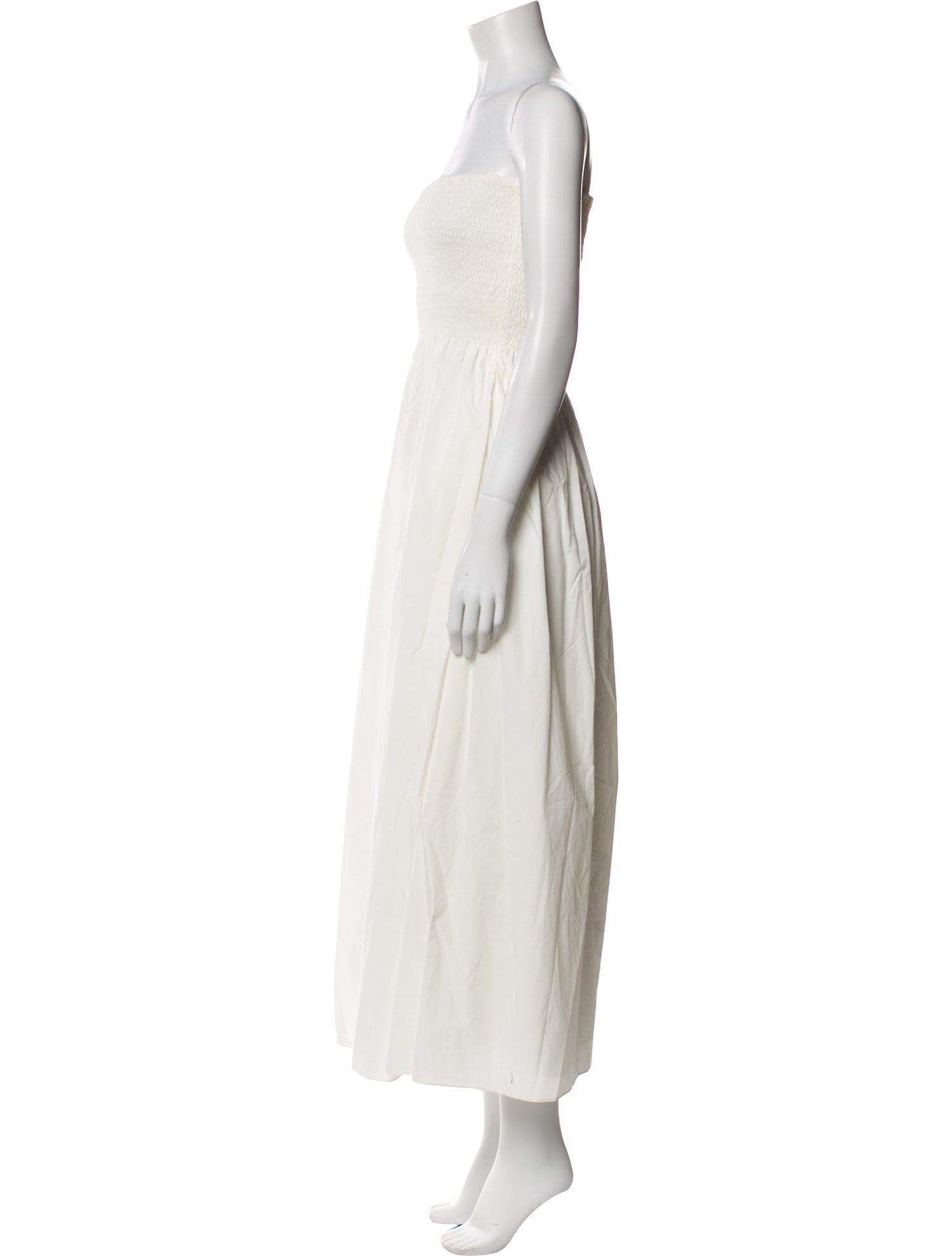 Faithfull The Brand Strapless Midi Length Dress