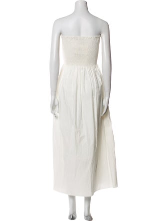 Faithfull The Brand Strapless Midi Length Dress