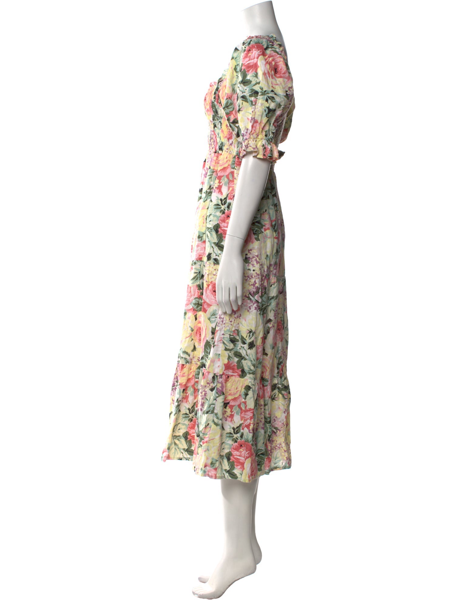 Faithfull The Brand Linen Midi Length Dress