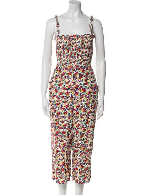 Faithfull The Brand Floral Print Square Neckline Jumpsuit