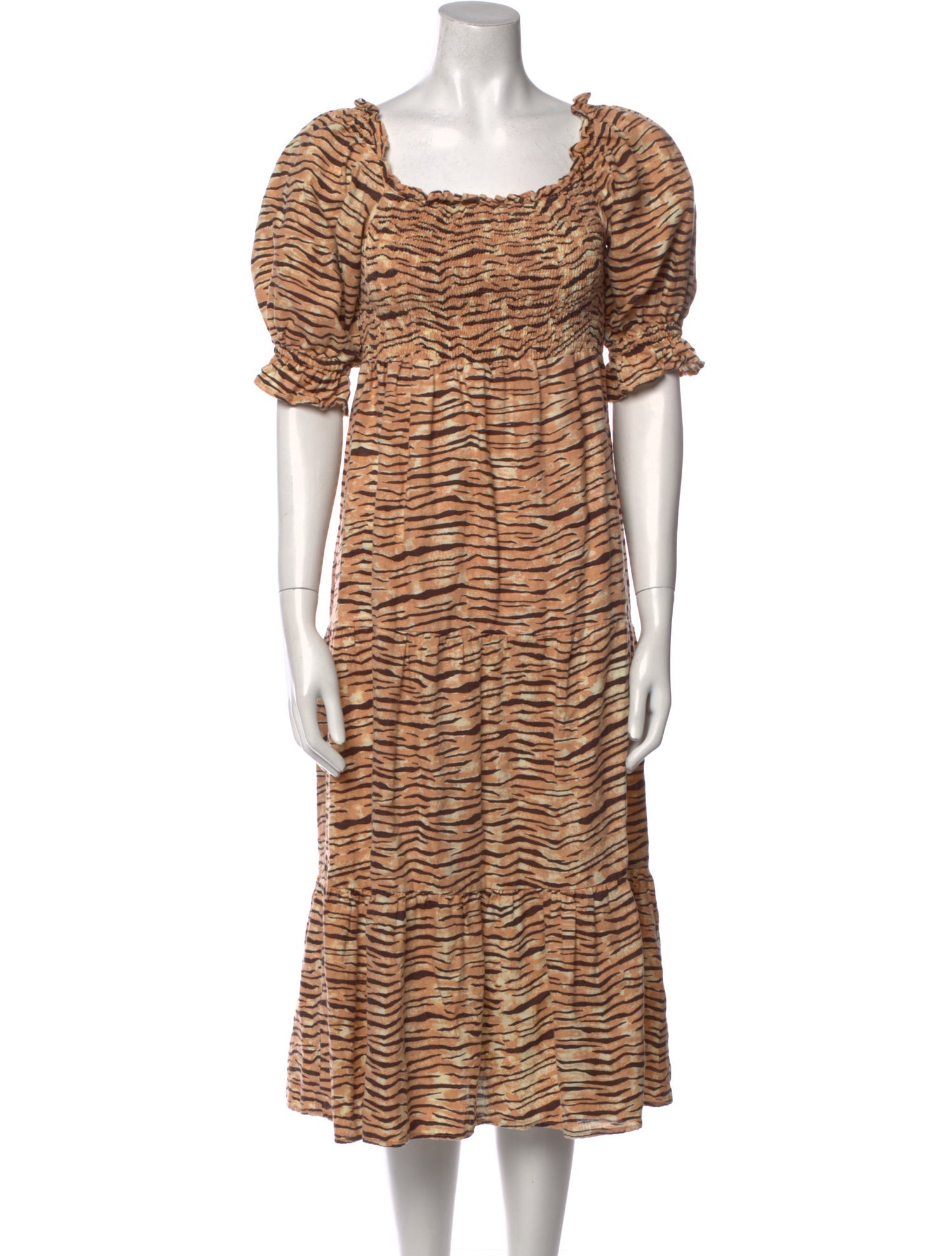 Faithfull The Brand Linen Midi Length Dress