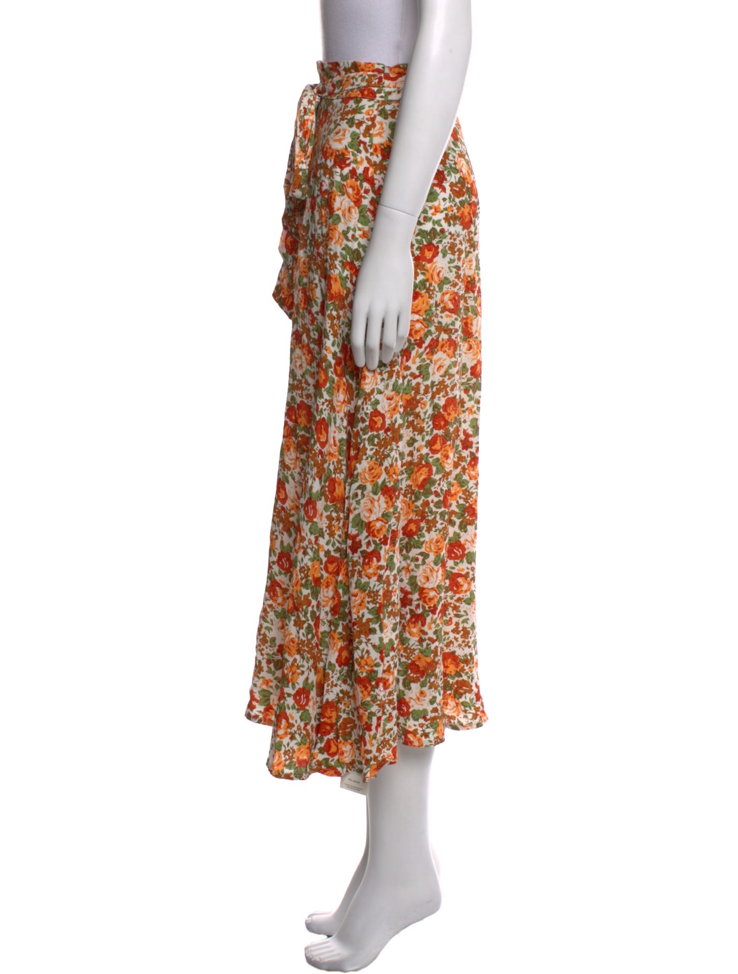 Faithfull The Brand Floral Print Midi Length Skirt