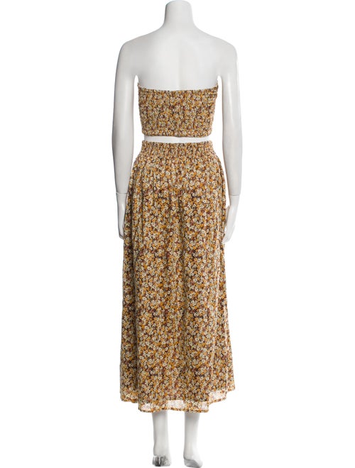 Faithfull The Brand Floral Print Ruffle Embellishment Skirt Set