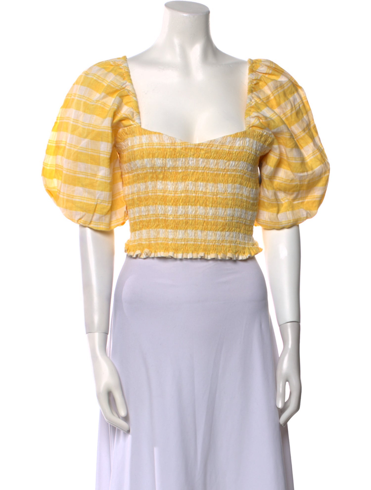 Faithfull The Brand Linen Striped Crop Top w/ Tags